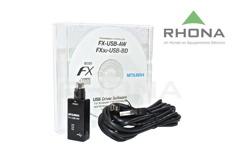 FX-USB-AW FX3U FX3G Cable de programación de plc 