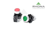 Botonera Iluminada Roja Aluminio