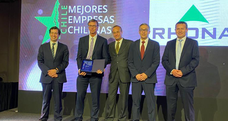 RHONA es premiado por quinto año consecutivo en Mejores Empresas Chilenas
