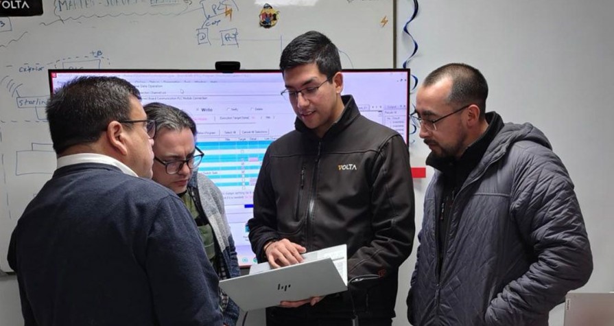 RHONA Concepción capacita a Volta Ingeniería en comunicaciones Modbus TCP y controlador Mitsubishi FX5U